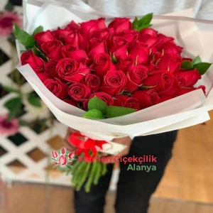  Alanya Çiçek Siparişi - 41 Adet kırmızı güller